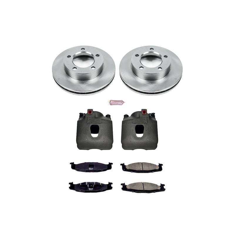 Powerstop Front 297mm Brake Discs Calipers Pads Kit for 1994-96 Bronco F-150 4WD gallery