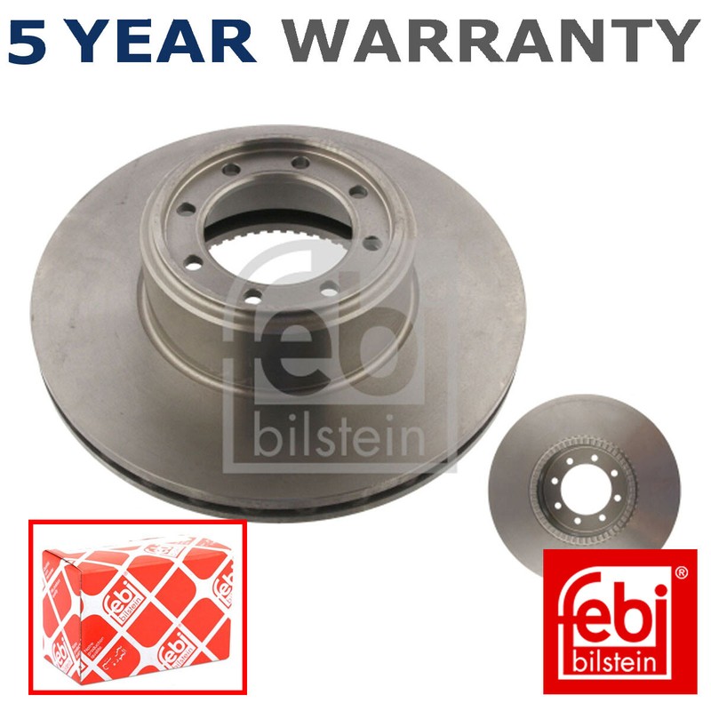 Febi Rear 1x Brake Disc Fits Iveco Daily 2006- 2.3 D 3.0