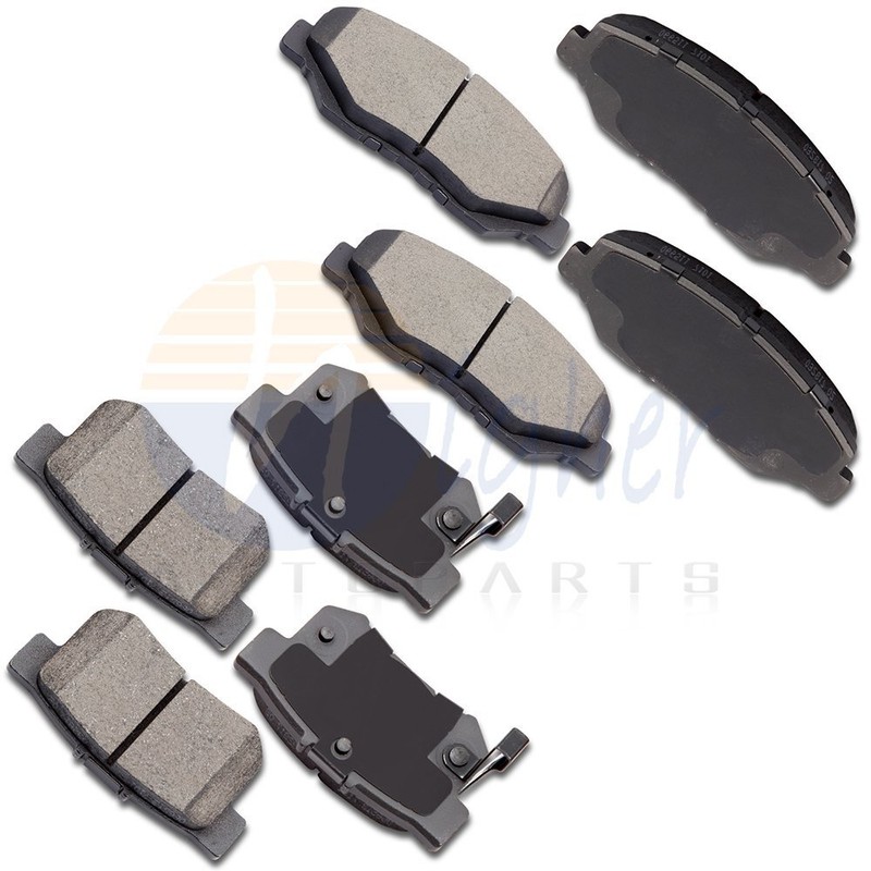 Front + Rear Performance Ceramic Brake Pads For 2012-2015 Acura ILX Honda Civic