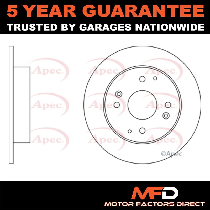 Fits Rover 600 Honda Civic Accord Acura Vigor MFD Rear 1x Brake Disc