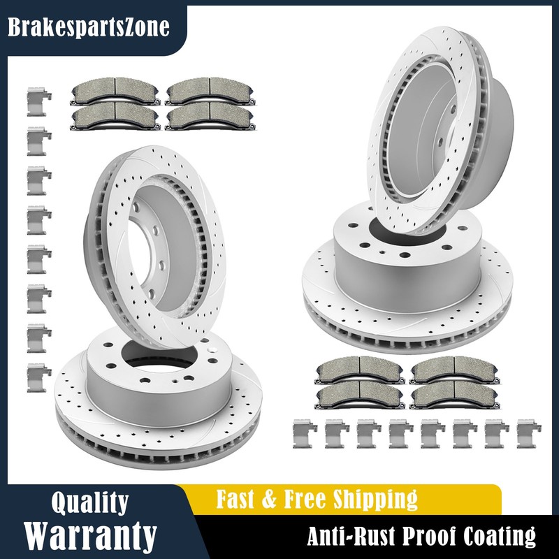 Front Rear Brake Rotors and Pads for Chevrolet Silverado 3500HD 2500HD Brakes