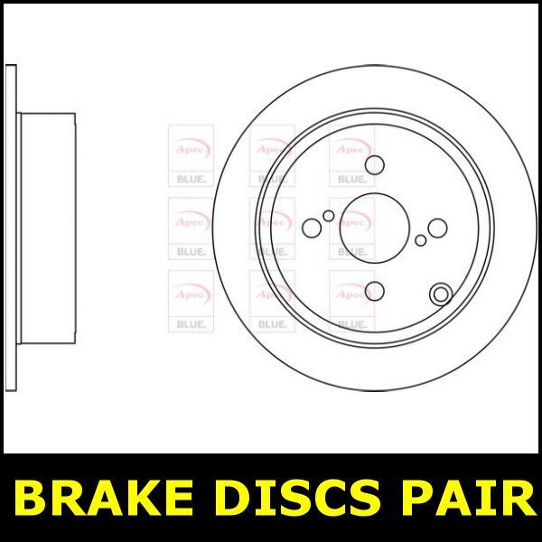 Brake Discs Pair Rear FOR COROLLA III 1.6 02->07 Estate Hatchback E12 Blue gallery