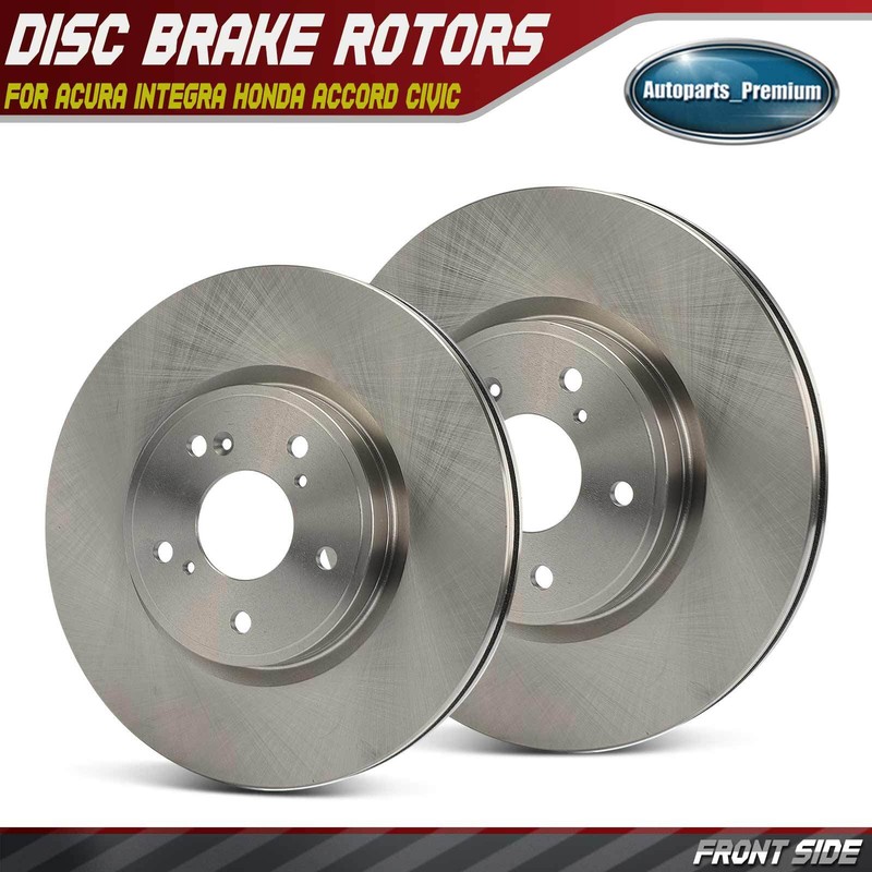 2pcs Front Side Disc Brake Rotors for Acura Integra Honda Accord Civic CR-V HR-V