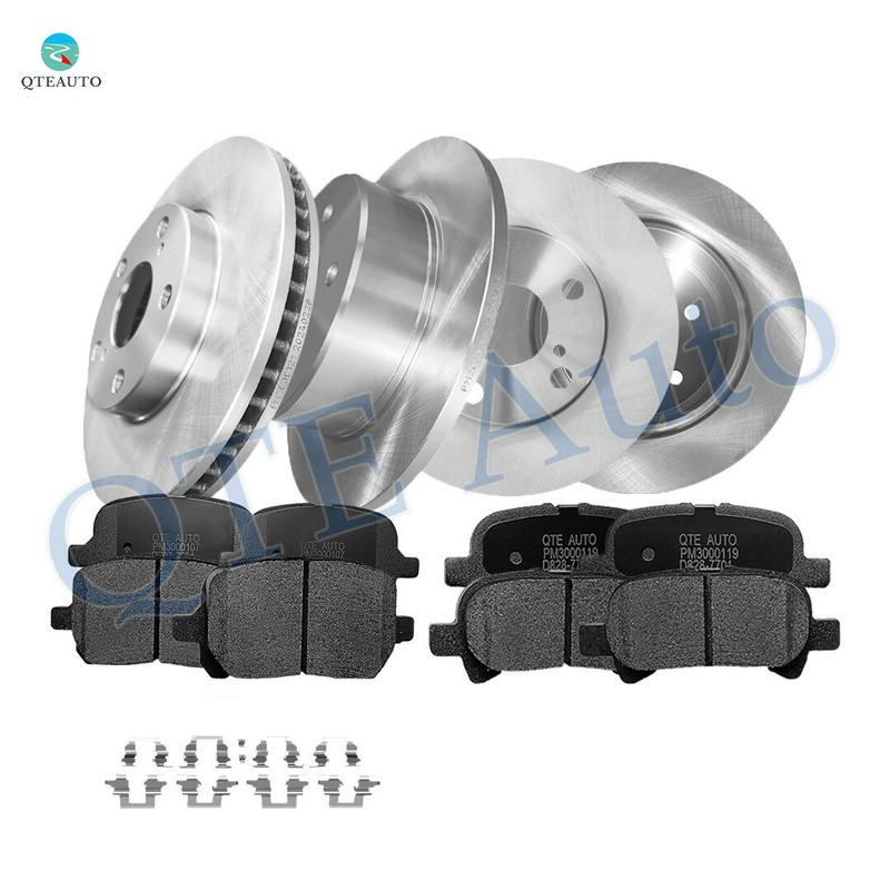Set 12 Front 275-Rear 288 Brake Disc Rotors-Brake Pad To 2000-2004 Toyota Avalon