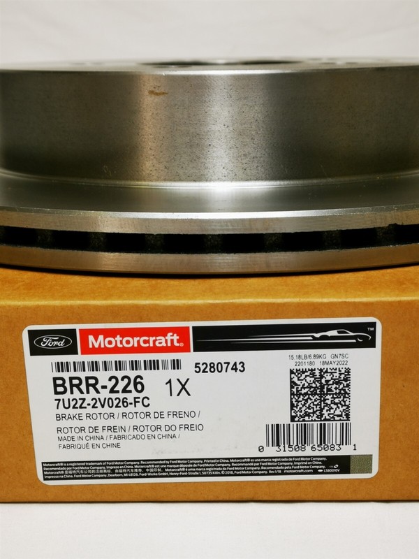 OEM MotorCraft BRR-226 Rear Disc Brake Rotor 07-10 Ford Edge Lincoln MKX