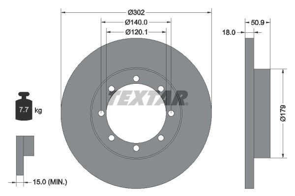 Textar 92230803 Brake Disc for Nissan, Opel, Renault, Vauxhall gallery