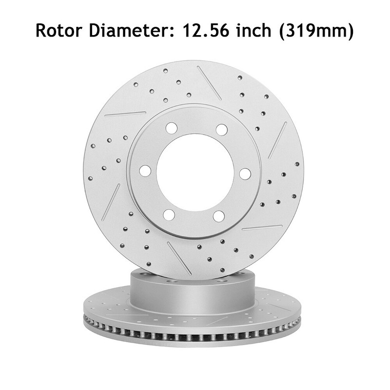 Front Drilled Disc Brake Rotors+Ceramic Pads for Toyota Sequoia Tundra 2001-2007 gallery