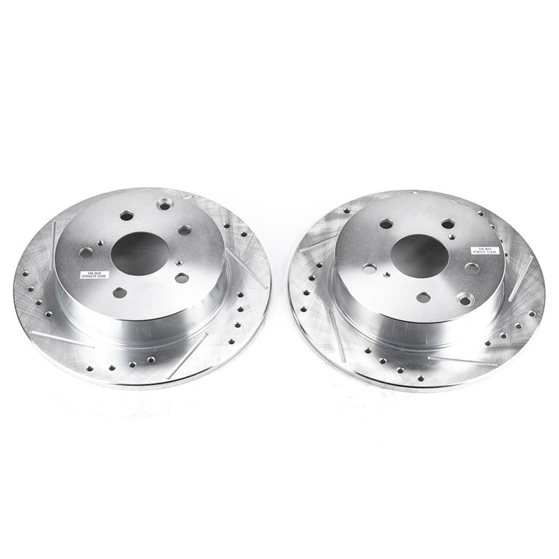JBR1363XPR Powerstop Brake Discs 2-Wheel Set Rear AWD for Toyota Matrix Vibe