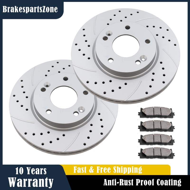 280mm Front Brake Rotors Pads fit for Hyundai Veloster Elantra Kia Forte Brakes