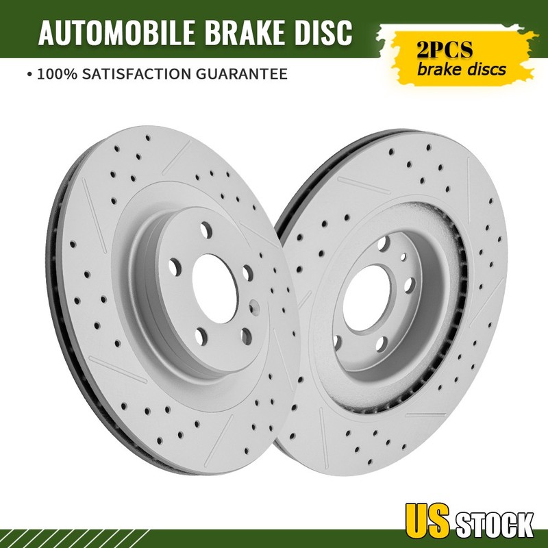 320mm Rear Drilled Brake Disc Rotors Set for Volvo XC60 XC90 S60 S90 V60 V90