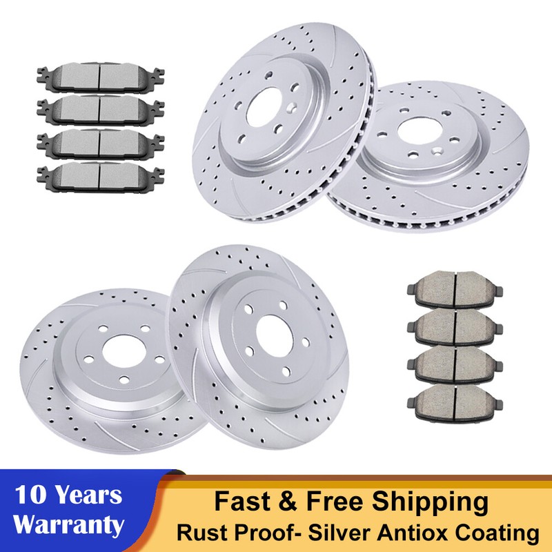 325mm Front 330mm Rear Brake Rotor Ceramic Pad for EXPLORER FLEX TAURUS MKS MKT