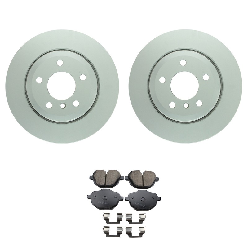 Bosch QuietCast Rear Rotors Akebono EURO Ceramic Disc Brake Pad Kit For E83 X3