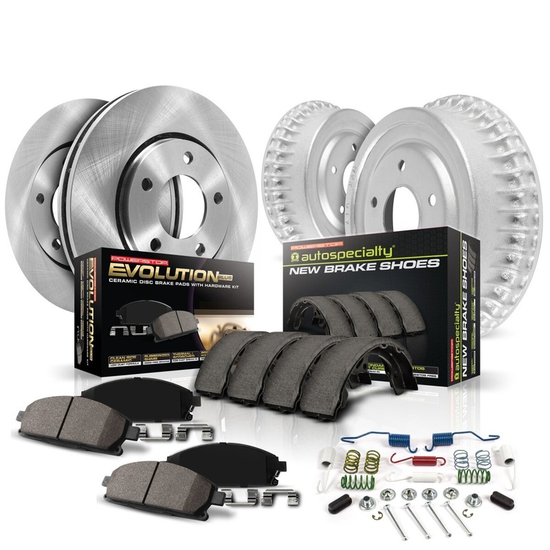 KOE15039DK Powerstop 4-Wheel Set Brake Disc And Drum Kits Front & Rear