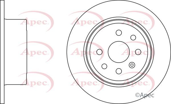 Brake Discs Pair Rear FOR VAUXHALL VECTRA B 2.0 95->01 Diesel Apec gallery