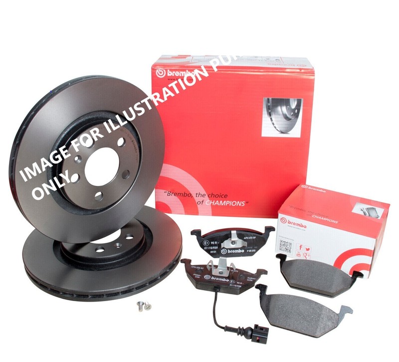 FOR AUDI A3 2.0 TFSI quattro 190 8V BREMBO FRONT BRAKE DISCS 288MM&BRAKE PAD SET