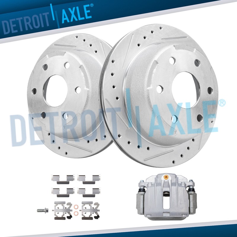 325mm Rear Drilled Rotors Right Brake Caliper for Silverado Sierra Suburban 1500