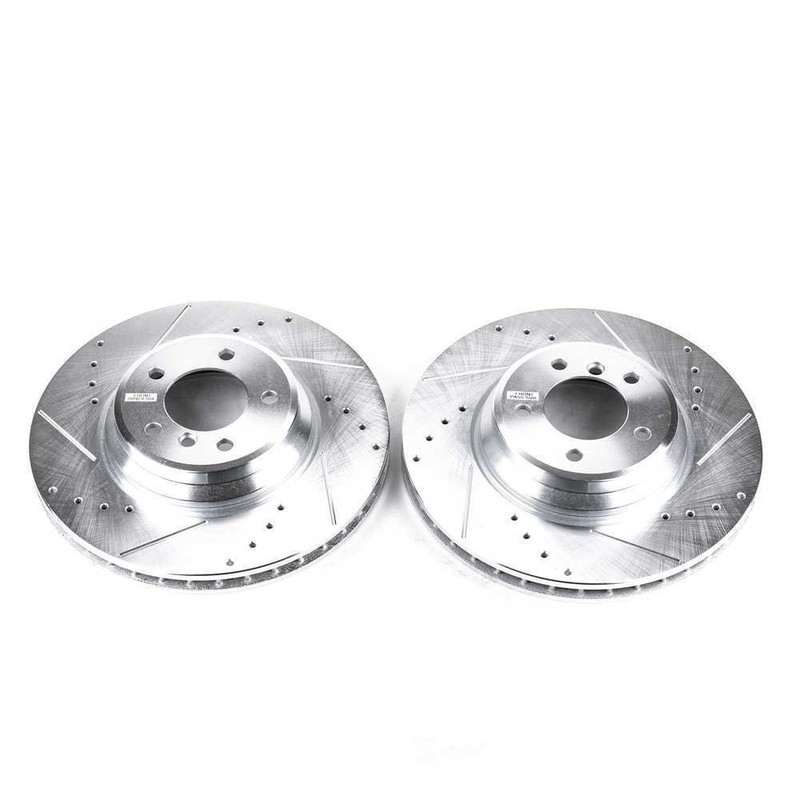 Disc Brake Rotor Set-Front Drilled, Slotted and Zinc Plated Brake Rotor Pair