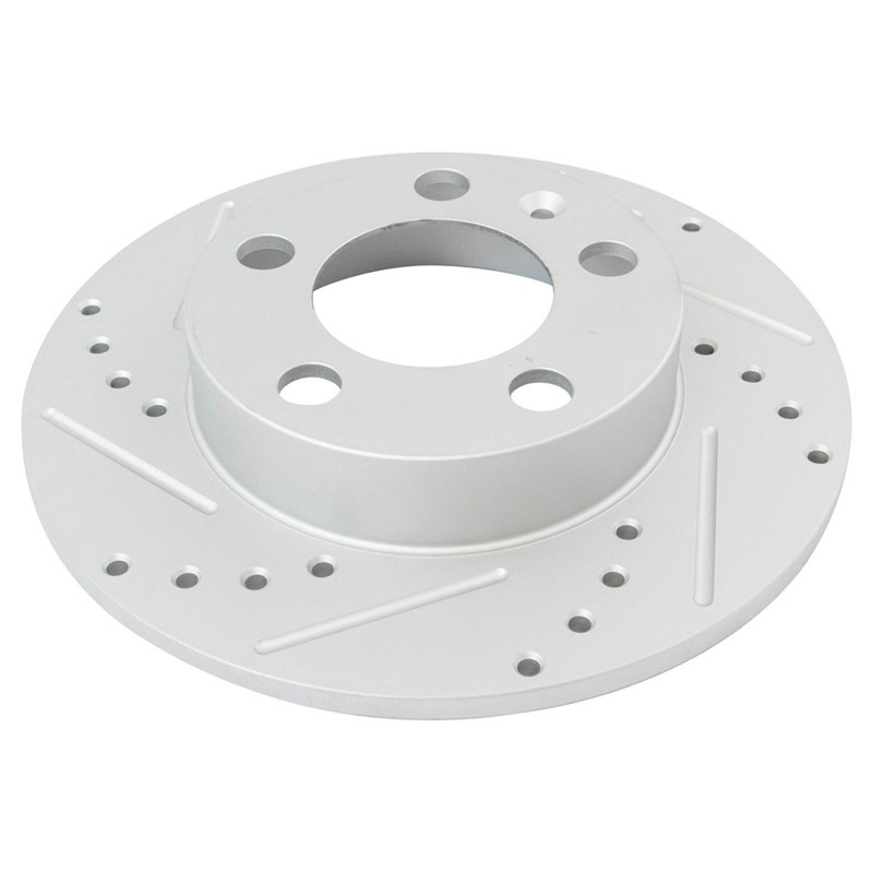 Posi Metallic Brake Pad Performance Drilled Slotted Rotor Front & Rear gallery