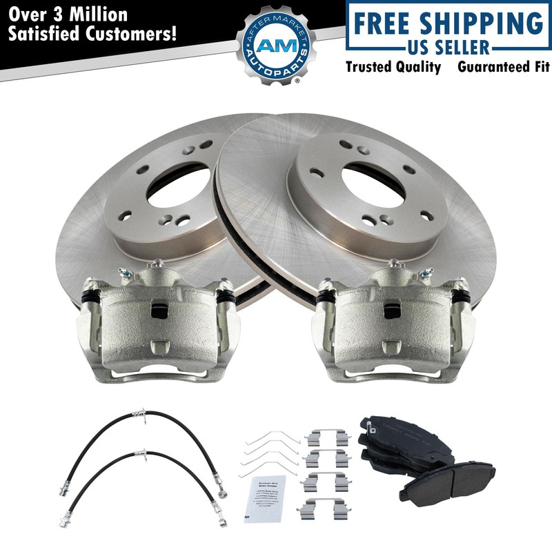 Front Brake Pad & Rotor Kit Ceramic Fits 2014 Honda Civic
