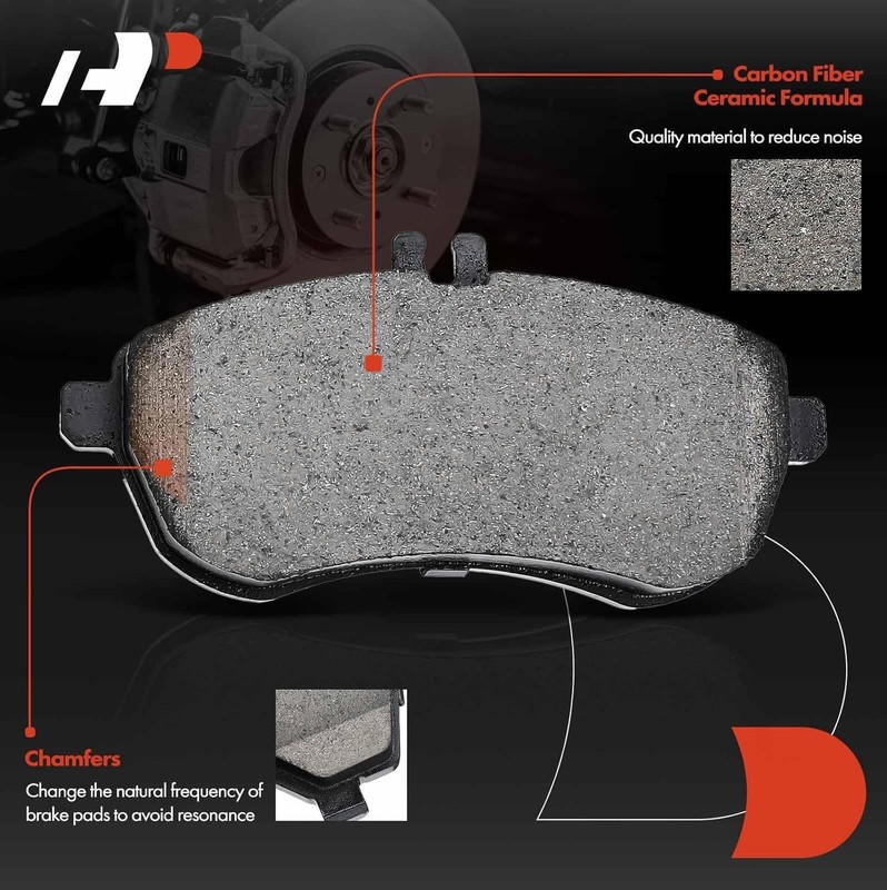 Front Brake Rotors & Ceramic Pads Kit for 2010–2015 Mercedes GLK350 - 6 Piece gallery