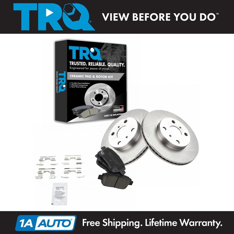 TRQ Ceramic Brake Pad & Rotor Disc Front Kit for Scion xA xB New
