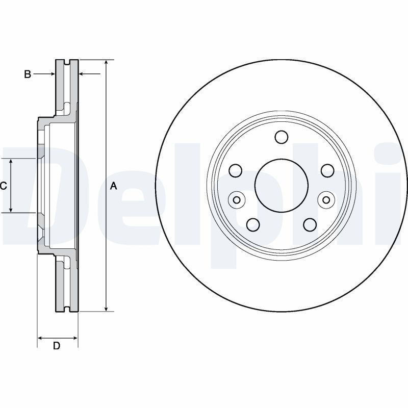 Delphi Pair of Brake Discs BG4667C