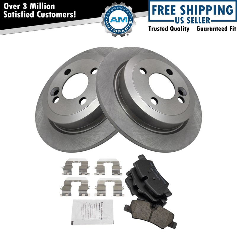 Rear Brake Pad & Rotor Kit Brake Rotor For 2014-2015 Mini Cooper