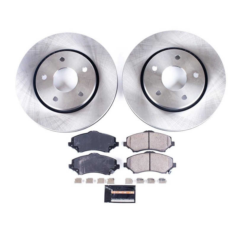 PowerStop Front Brake Pads and Rotors Kit For VW Routan & Dodge Journey gallery