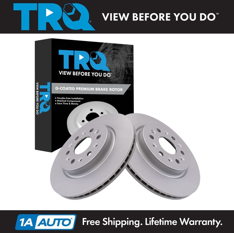 TRQ Rear Brake Rotor Set Fits 2017-2021 Cadillac XT5 2020-2021 XT6