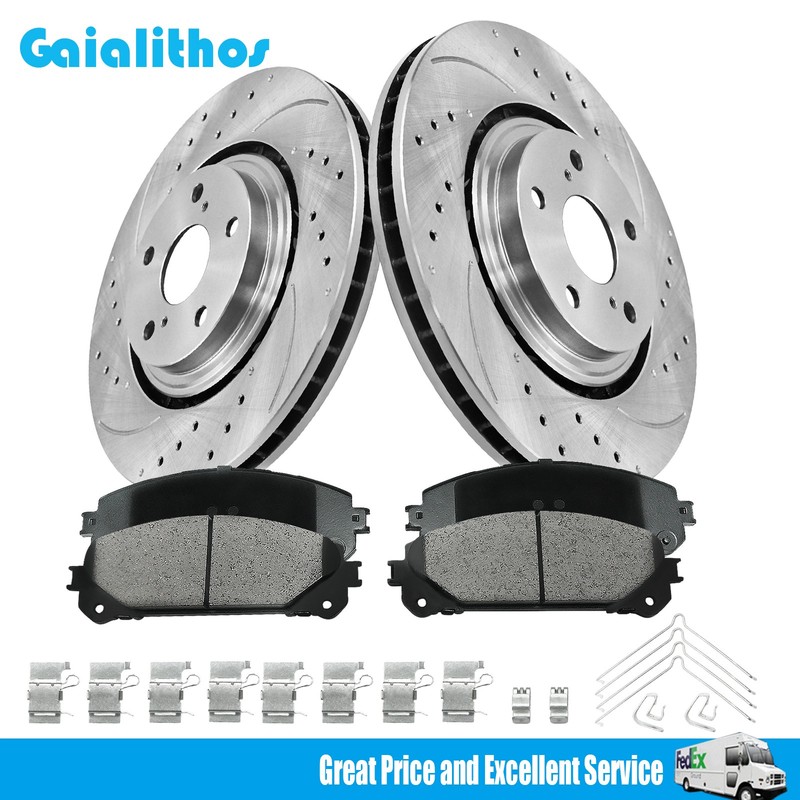 Front Rotors Ceramic Brake Pads for Toyota Highlander Sienna Lexus RX350 NX300