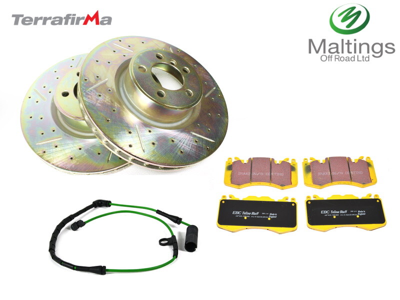 TERRAFIRMA L322 4.4 TDV8 PERFORMANCE FRONT DISCS DRILLED + GROOVED BRAKE KIT