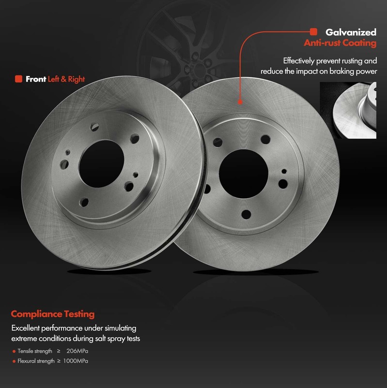 2x Disc Brake Rotors for Chrysler Sebring Mitsubishi Outlander Dodge Front Side gallery