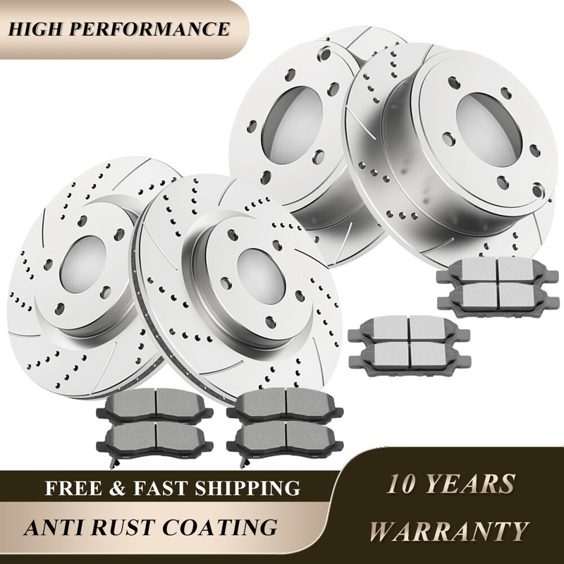 For Jeep Compass Patriot Dodge Avenger Caliber Front Rear Rotors Brakes Pads Kit