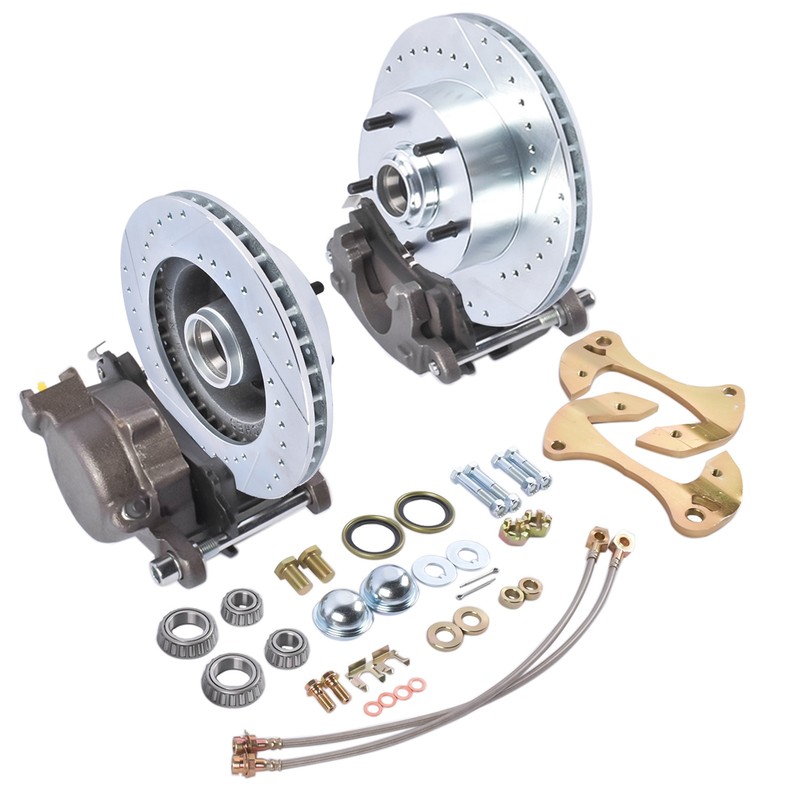 Disc Brake Conversion Kit Drilled Slotted for Impala Bel Air 1955-1964 Brand New gallery