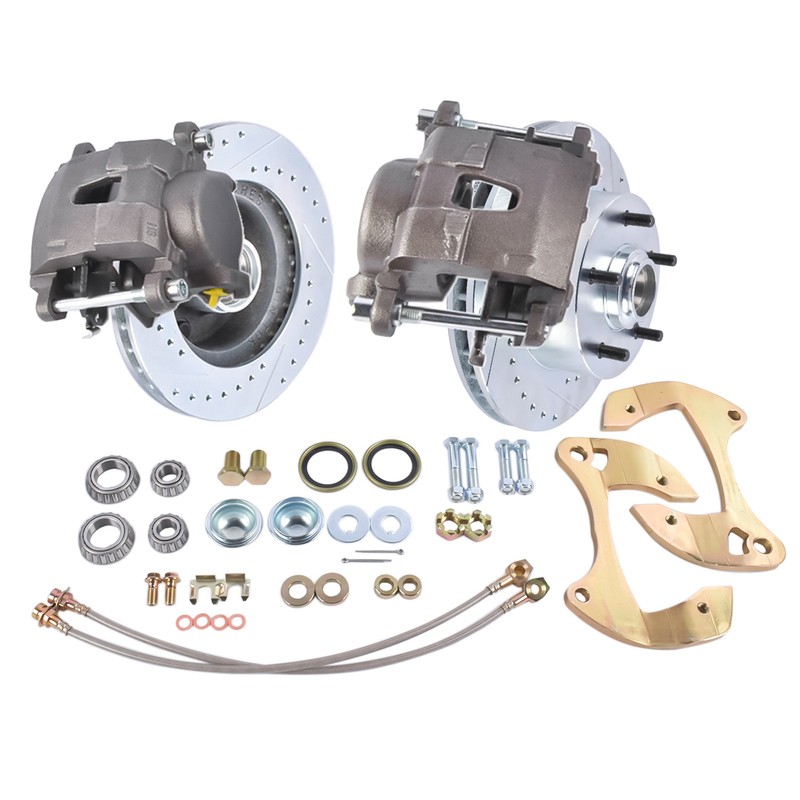 Disc Brake Conversion Kit Drilled Slotted for Impala Bel Air 1955-1964 Brand New gallery
