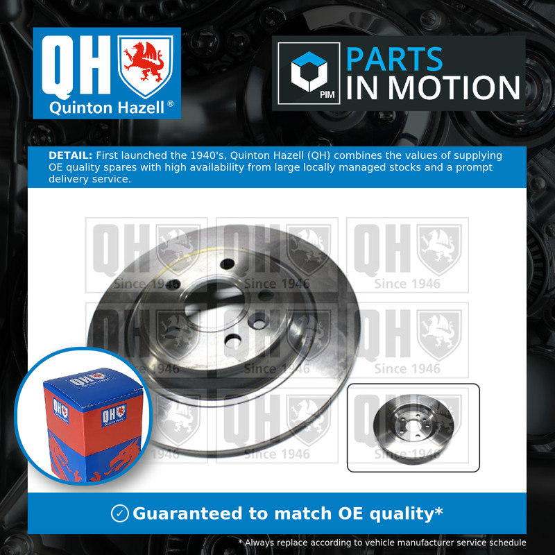 2x Brake Discs Pair Solid fits VOLVO V70 Mk3 2.0D Rear 07 to 16 302mm Set QH New