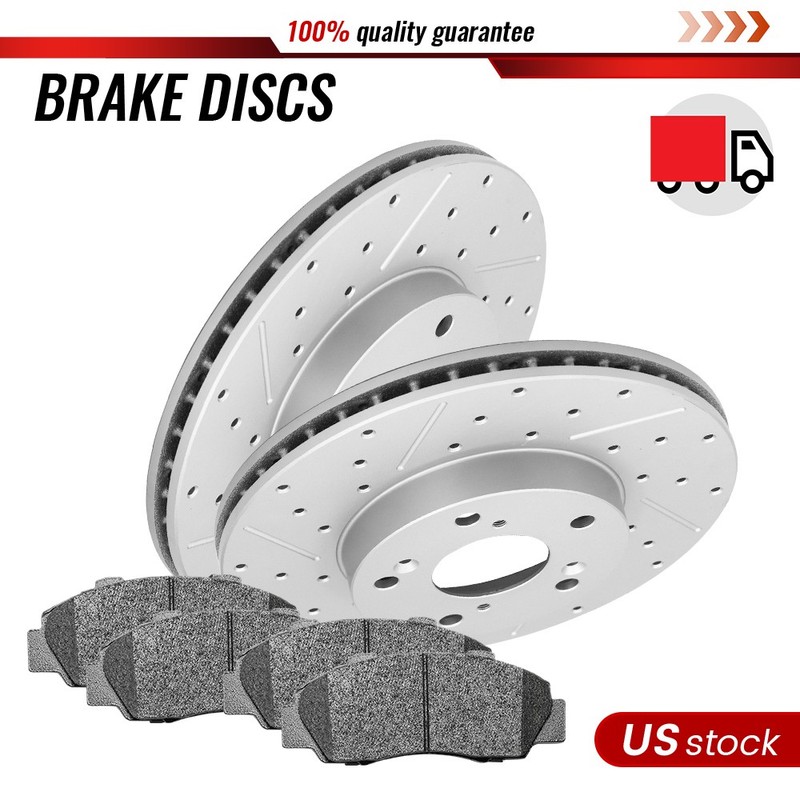 Front Ceramic Brake Pads & Drilled Rotors For Honda Accord 1998 1999 2001-2002