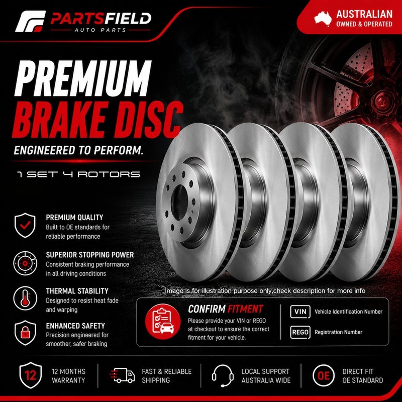 Full Set Front&Rear Disc Rotors for Subaru Liberty BM BR 2009-2012