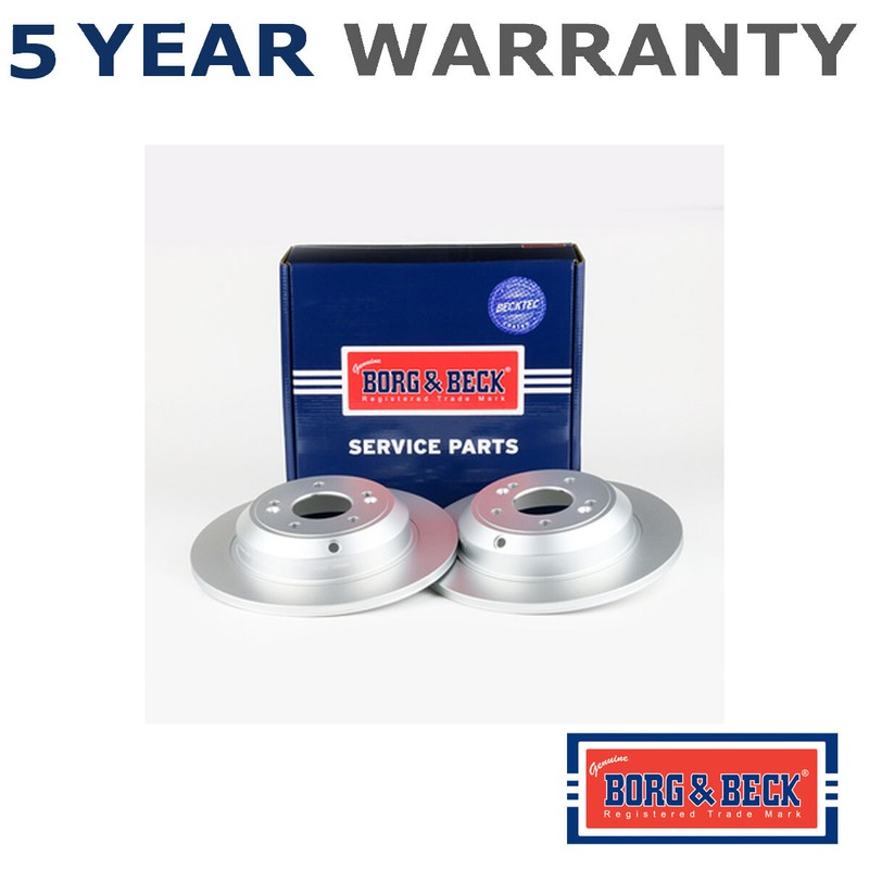 Borg & Beck Rear 1x Brake Disc Fits Kia Stinger 2017- 2.2 CRDi 58411J5000