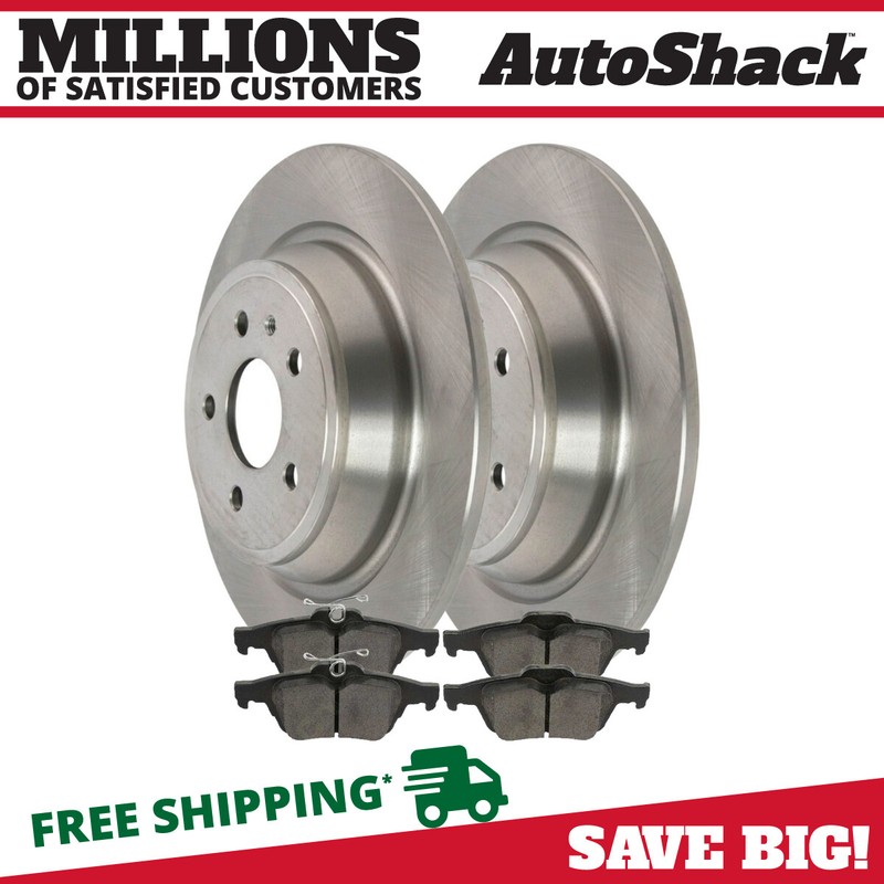 Rear Brake Rotors & Ceramic Pads for Lincoln MKC MKZ Ford Escape 2019 Fusion V6