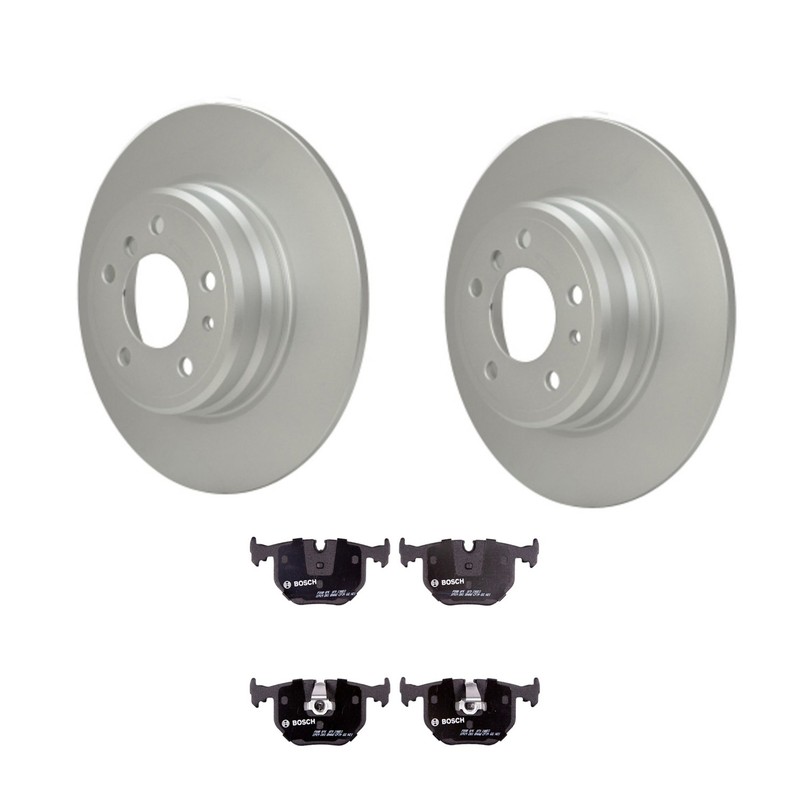 Hella Rear Rotors Bosch QuietCast Ceramic Disc Brake Pads Kit For E38 740i 740iL