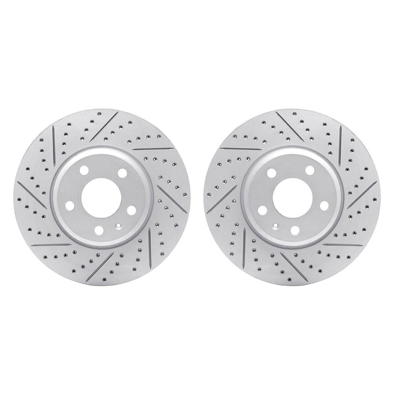 For Audi A4 Quattro 21-23 R1 Concepts Drilled & Slotted Front Brake Rotor Set