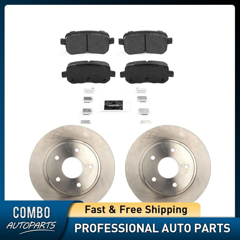 Rear Disc Brake Pad Set Disc Brake Rotor fits Dodge Journey 2009-2013