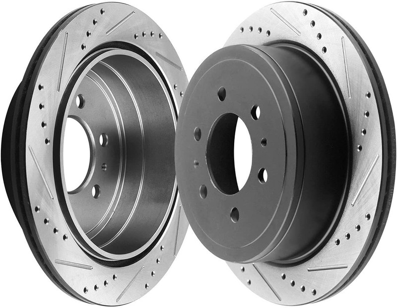 For Ford F-150 Brake Rotors and Brake Pads Front Rear 4WD 6 Lugs 2004-2008 gallery