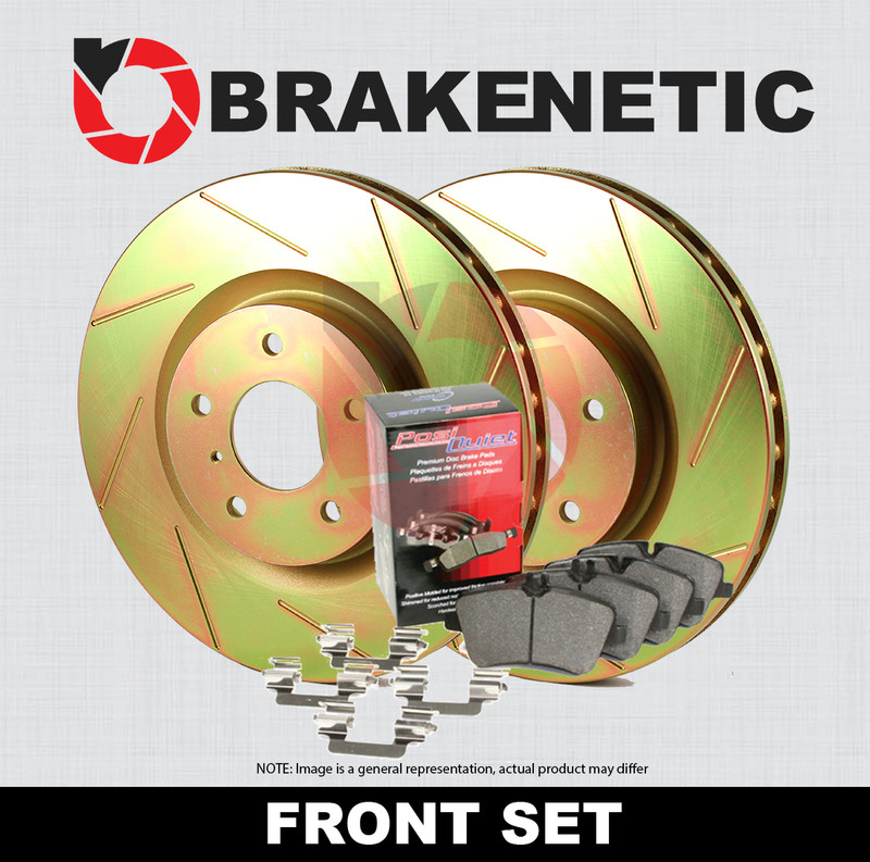 FRONT BRAKENETIC Sport Slotted Brake Rotors + Ceramic Pads 35.43018.51