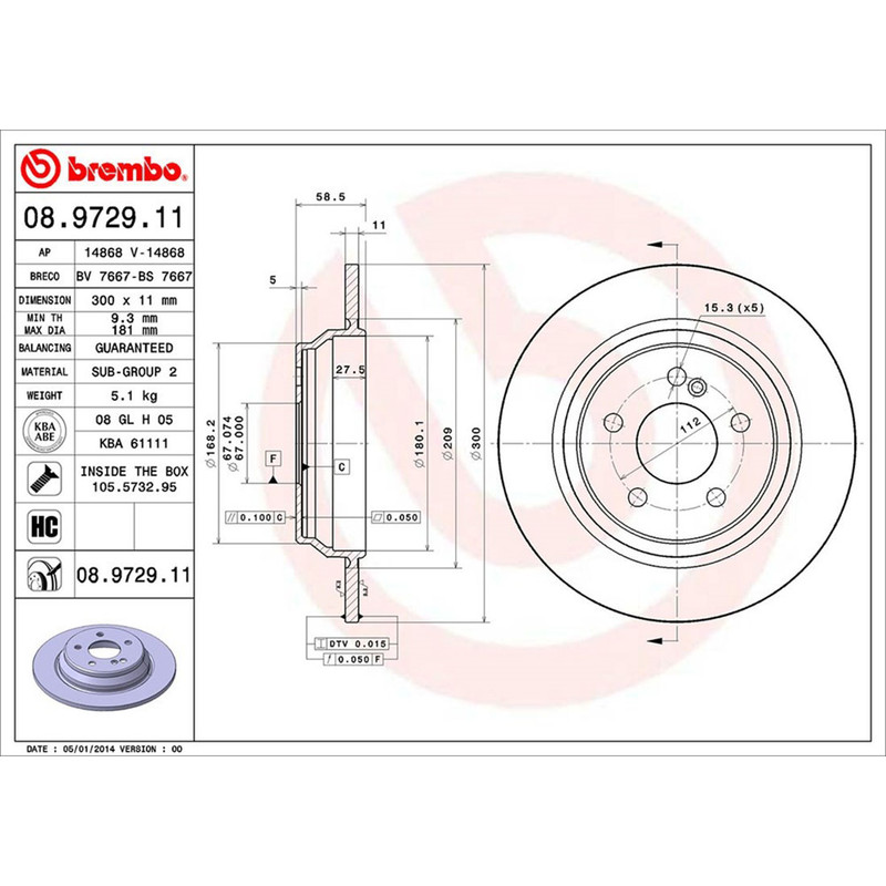 Front Rear Brake Rotors Brake Pads for 2003-2006 Mercedes-Benz CL500 S430 S500 gallery