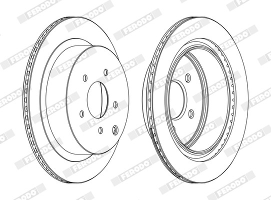Ferodo DDF1506C Brake Disc for Infiniti, Nissan
