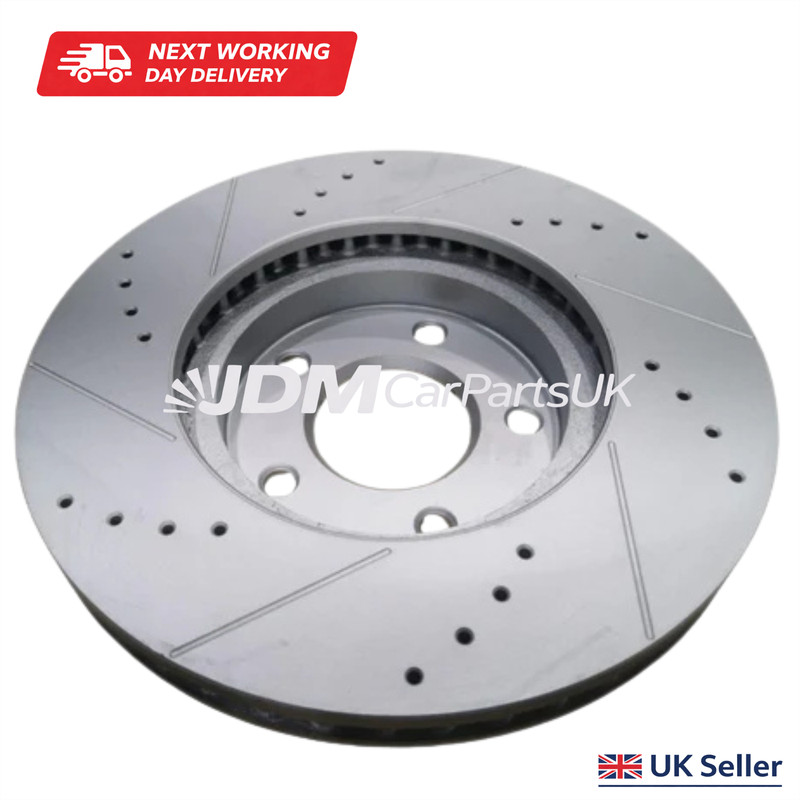 Performance Front Brake Discs Drilled & Grooved For Nissan Elgrand E51 gallery