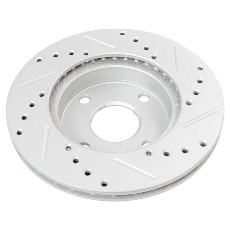 Performance Brake Rotor Drilled Slotted Zinc & Posi Ceramic Pad Front & Rear Kit gallery