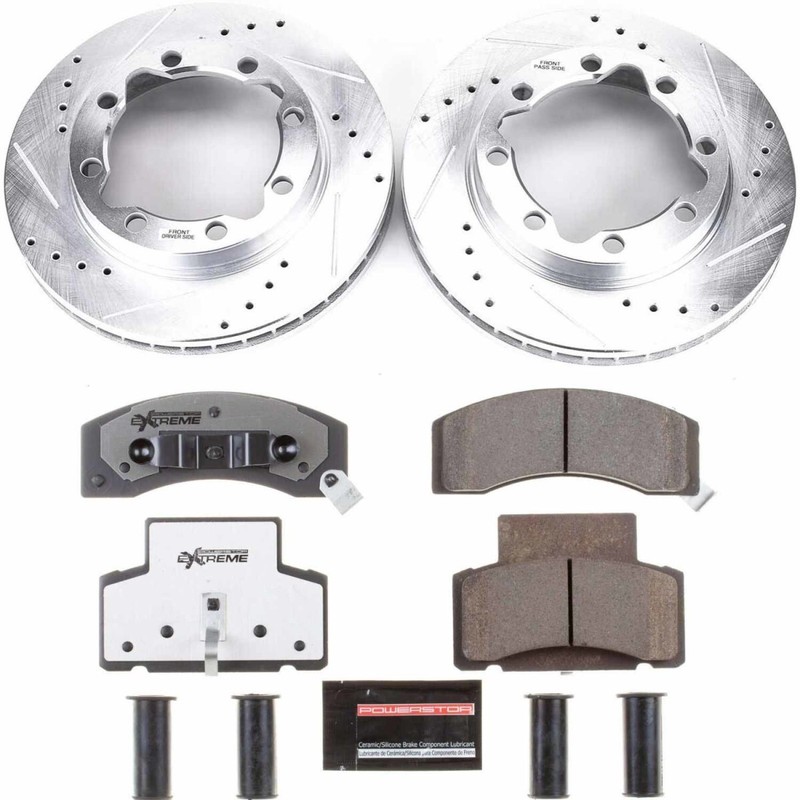 K1992-36 Powerstop 2-Wheel Set Brake Disc and Pad Kits Front for Chevy Ram Truck